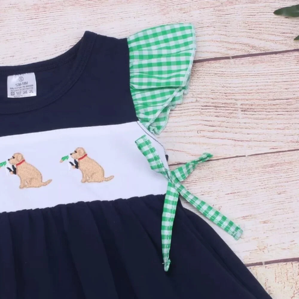 Boutique Duck Hunting Puppy Dog Labrador Tunic & Shorts Girls Outfit Set